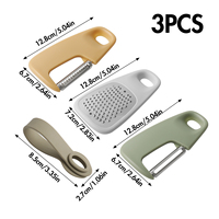 Ensemble de 3 éplucheurs à légumes multifonctionnels, râpe de cuisine, trancheuse julienne, lame en acier inoxydable, poignée antidérapante, gadgets de cuisine