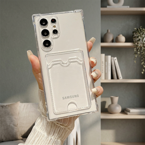 Transparent Frosting Wallet <b>Phone</b> Case for with Magnetic <b>Ring</b> <b>Holder</b> Waterproof & Shockproof TPU Material - Product Image 3