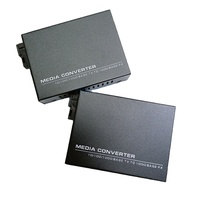 Convertisseur de média optique Gigabit HTB-GS-03, Ethernet 1000/100 Mbps, RJ45, fibre monomode, port TX/RX SC, alimentation externe