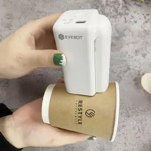 EVEBOT Printer portabel Printpods Mini, printer inkjet desain logo pembuat karton Printer genggam semua permukaan