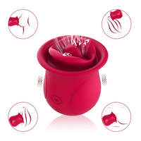 LOVE V021 Flüssigsilikon IPX6 Wasserdichter Saugvibrator 10/3 Frequenzen Zungenleck-Simulation mit Saugfunktion für Frauen USB Magnetisch