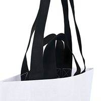 Sac de courses réutilisable en RPET laminé léger et lavable, matériau écologique recyclé, avec design personnalisé