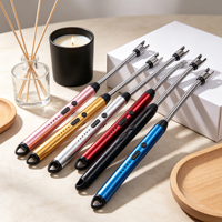 Briquet électrique moderne populaire en acier inoxydable, rechargeable par USB, rotation à 360 degrés, coupe-vent, pour bougies et barbecues, à plasma
