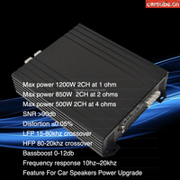Amplificateur de basse de haut-parleur de caisson de basses de voiture brésilien 2 canaux RMS 1200W 2CH milieu de gamme complet 2400W amplificateur de voiture de classe D