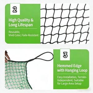 Filet de protection multisports d'extérieur pour golf et baseball, pliable, en polyester écologique, résistant aux intempéries et anti-UV - Product Image 5