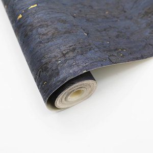 Mywind 2025 Nouveau Design Matériau en liège naturel <span class=keywords><strong>Bleu</strong></span> foncé avec <span class=keywords><strong>papier</strong></span> <span class=keywords><strong>peint</strong></span> doré pour la décoration de surface de meubles de maison Revêtement mural - Product Image 5