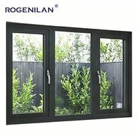 Fenêtre à battant basculante Rogenilan personnalisée, étanche, à double vitrage Low-E, en aluminium, pour maison