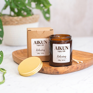โรงงาน AIKUN รับผลิตเทียนหอมถั่วเหลืองแบบ OEM จำนวนมาก งานแฮนด์เมดสุดหรู สำหรับตกแต่งบ้าน ห้องนั่งเล่น ของขวัญในโอกาสต่างๆ - Product Image 1