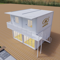 Maison conteneur préfabriquée combinée 40 pieds High Cube, grande, durable, à montage rapide, avec chambre et salon, Colombie-Belgique, à prix bas