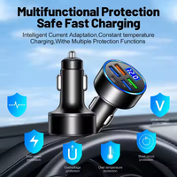 150W Chargeur de voiture LED Charge rapide Type C PD QC3.0 Adaptateur de téléphone USB Allume-cigare de voiture pour chargeur rapide de téléphone