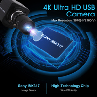 Cámara USB ELP 4K con Lente de 5-50 mm, Cámara Web 4K con Video HD de 3840x2160 para MAC/Windows/Linux/Raspberry Pi