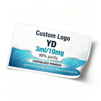 Etiquetas Adhesivas Personalizadas con Logotipo para Viales de Péptidos, Resistentes al Agua, con Holograma UV, para Botellas de Péptidos de 3ml, 5ml y 10ml