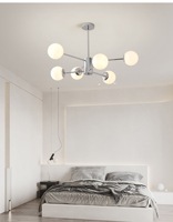 Éclairage chaud Lampe blanche E12 Base Lustre de luxe et lampes suspendues Lustre de salle d'exposition d'hôtel en cristal