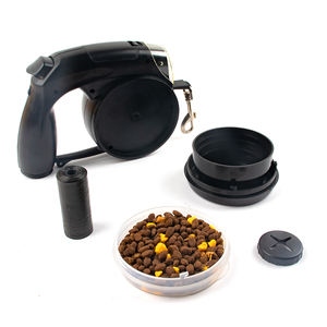 접이식 물그릇이 내장된 개폐식 개 가죽끈, 손전등, 개똥 가방 디스펜서, 강아지용 개 치료 홀더 - Product Image 3