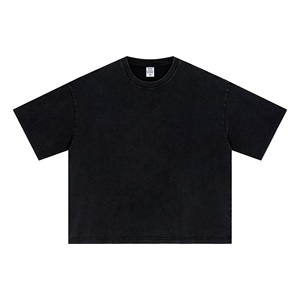 Custom LOGO Solid Color <b>Hip</b> Hop Knitted T Shirt Men 100% Cotton Short Sleeve Breathable Soft Regular Fit Summer Daily Wear Tops - Product Image 2