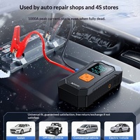 Compresseur d'air pour voiture / Pompe à air / Gonfleur haute pression / Démarreur de voiture avec pompe intégrée / Surveillance de la pression des pneus / Éclairage LED