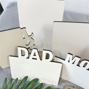 Cadeaux personnalisés panneau Mdf blanc sublimation panneau photo blanc brillant avec support pour papa maman grand-mère affichage photo - Product Image 6