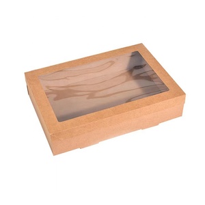 Scatola per Picnic da Esterno all'Ingrosso, Scatola in Carta Kraft Monouso, Scatola di Carta da <span class=keywords><strong>Asporto</strong></span> - Product Image 2