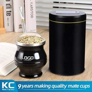 RVS Yerba Mate beker met bombilla, dubbelwandige mate theekop met rietje en reinigingsborstel - Product Image 6