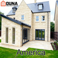 Ventana de Aluminio Certificada por NFRC de OUNA Usa Project, Vidrio Templado Resistente a Impactos de Huracanes, Ventana Francesa SDL, Ventana Panorámica