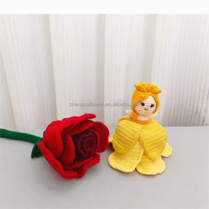 Buena calidad, proveedor de Etsy, flores de lana, muñeco de clavel de hadas, regalo para el <span class=keywords><strong>día</strong></span> de la madre, tejido para siempre, regalo de flores de larga duración - Product Image 5