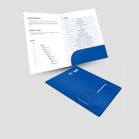 Archive personnalisée A4 Papier Dépliant Document Personnalisé Impression Offset Papier Dossier Entreprise Fichier Présentation Dossier Avec Poche