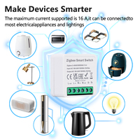 Touchmi Tuya WiFi Smart Light Switch Module Alexa Google Commutateurs sans fil 1 2 3 4 Gang DIY Smart Breaker Relay