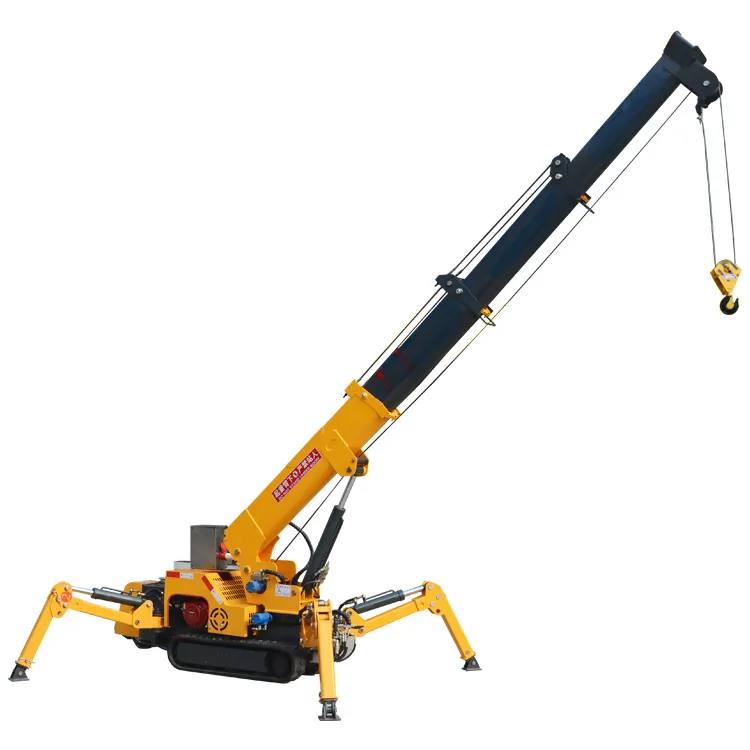 Craneelectric Mobile Lifting Crane Spider 5 ton Mini Lifting Equipment For Sale Smooth Operation Small Construction Crawler