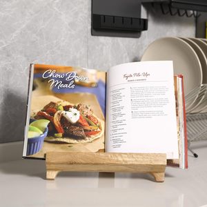 Étagères de cuisine en bois avec angles réglables <span class=keywords><strong>taquets</strong></span> de livre de recettes faits à la main avec des motifs sculptés - Product Image 5