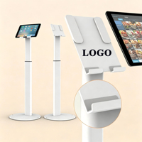 Soporte de Suelo Magnético para Tablet CASEMIMI, de Acero Laminado en Frío, Ajustable en Altura, con Cableado Integrado, Soporte Independiente