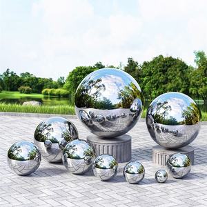 Espejo brillante de acero inoxidable Bola de observación para el hogar adornos de jardín espejo pulido bola hueca Esfera de jardín reflectante - Product Image 5