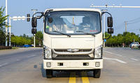 Camion benne à benne arrière Foton 6 tonnes diesel de haute qualité avec transmission manuelle, système de levage à crochet et grue de transfert