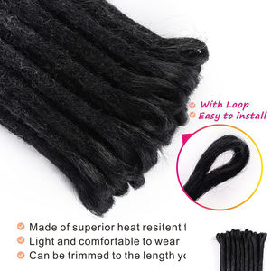 Dreadlocks faits à la main, doux, blonds, synthétiques, extensions de cheveux au <span class=keywords><strong>crochet</strong></span> pour femmes - Product Image 4