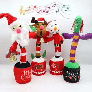 New Món Quà Giáng sinh 36cm Led Dancing Talking xương rồng đồ chơi sang trọng nhồi bông điện Nhảy Múa đồ chơi - Product Image 1