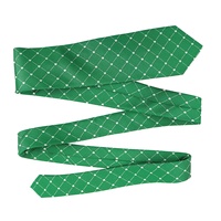 Cravate en soie tissée blanche Prasinous à motif géométrique, avec logo personnalisé et bordure, pour hommes, idéale pour l'école, vente en gros