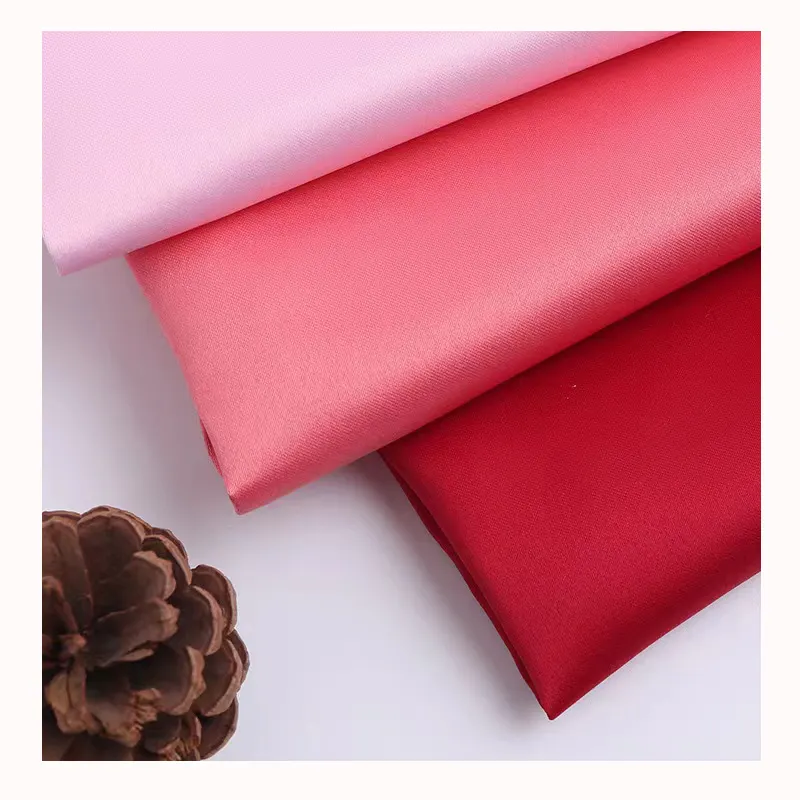 Stellen Sie kostenlose Muster zur Verfügung 100% Polyester Seidenstoff Duchess Dull Matte Silk Satin Fabric Bulk für Hochzeits kleid