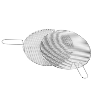 Tái Sử Dụng Ngoài Trời Thịt Nướng Giá Vòng Vuông 304 Thép Không Gỉ Hàn Quốc Thương Mại Thịt Nướng BBQ <span class=keywords><strong>Net</strong></span> Với Xử Lý - Product Image 4