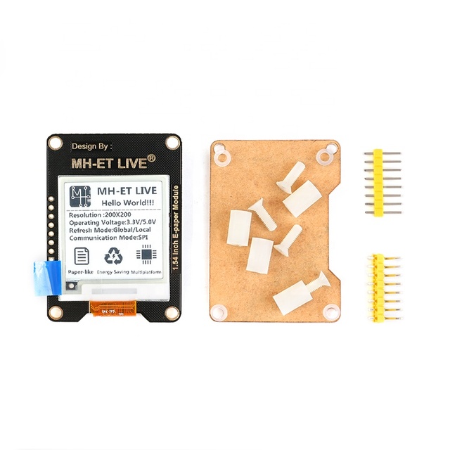 1.54 Inch E-Paper Module E-Ink EInk Display Screen DIY Kit Black White Color SPI Support Global/Part Refresh