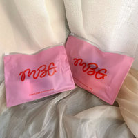 Sac Cosmétique de Voyage Transparent Rose en PVC, avec Fermeture Éclair et Logo Personnalisé, pour Articles de Toilette et Maquillage, Imperméable, Vente en Gros