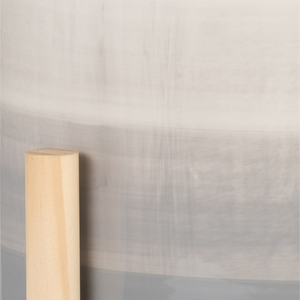Vaso in ceramica con supporto in legno di pino, rotondo, per uso interno ed esterno - Product Image 5