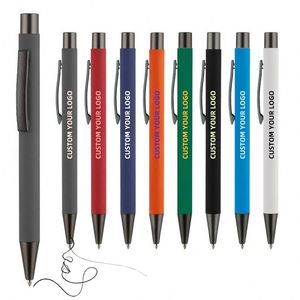 Personalized Luxury Durable Metal Ballpoint <b>Pens</b> Custom Logo Soft Touch 1.0mm Writing Width <b>Multiple</b> <b>Colors</b> Promotion <b>Pen</b> - Product Image 1