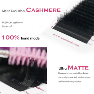 Wholesale Matte Black <strong>Lash</strong> <strong>Extensions</strong> 0.03 Natural Look Cashmere Brown Eyelash <strong>Extensions</strong> Supplies Private Label <strong>Lash</strong> Trays - Product Image 2