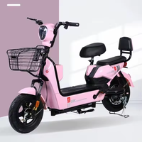 Bicicleta Eléctrica Urbana de 48V 350W, Ebike con Motor Trasero sin Escobillas, Cuadro Robusto, Frenos de Tambor Delanteros y Traseros, para Desplazamientos Diarios en la Ciudad