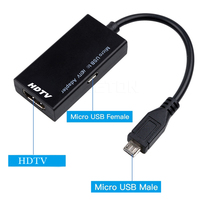 Câble vidéo graphique 1080P Micro USB vers HDTV, adaptateur convertisseur Mirco USB compatible avec Samsung