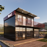 Maison préfabriquée en conteneur à deux étages, duplex, maison préfabriquée, salle de bain, bureau, cuisine, design moderne, ISO9001