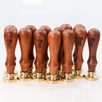 Classique rétro doré en bois 26 Alphabet initiale A-Z sceau timbre classique cire à cacheter timbre