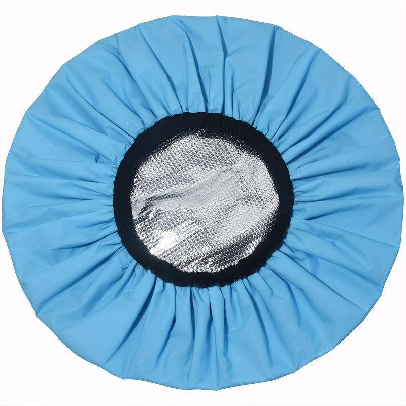 Chapeau en papier d'aluminium bleu