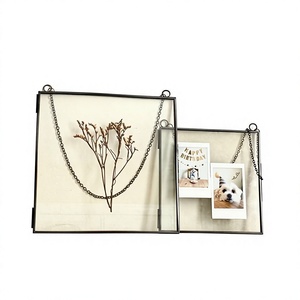Elegant Modern Gold Metal Photo <b>Frame</b> Clear Glass Freestanding Hanging <b>Picture</b> Display Stand Premium Home Decor Gift - Product Image 1