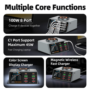 2025 Tốt Nhất Người Bán Thông Minh 8-Cổng Đa Chức Năng Từ Không Dây Nhanh Chóng Sạc Sạc Máy Tính Xách Tay Ứng Dụng Điện Thoại Máy Tính Từ Xa Máy Ảnh - Product Image 6