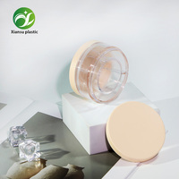Boîte à poudre libre ronde en ABS couleur macaron neuve d'usine avec séparateur, conteneur cosmétique en plastique rechargeable